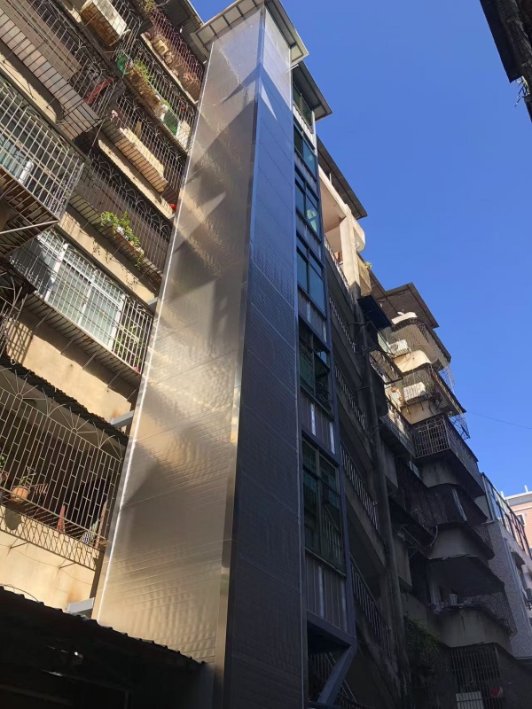 鋼結(jié)構井道外封304不銹鋼夾芯巖棉防火板（內(nèi)外都是304不銹鋼板）